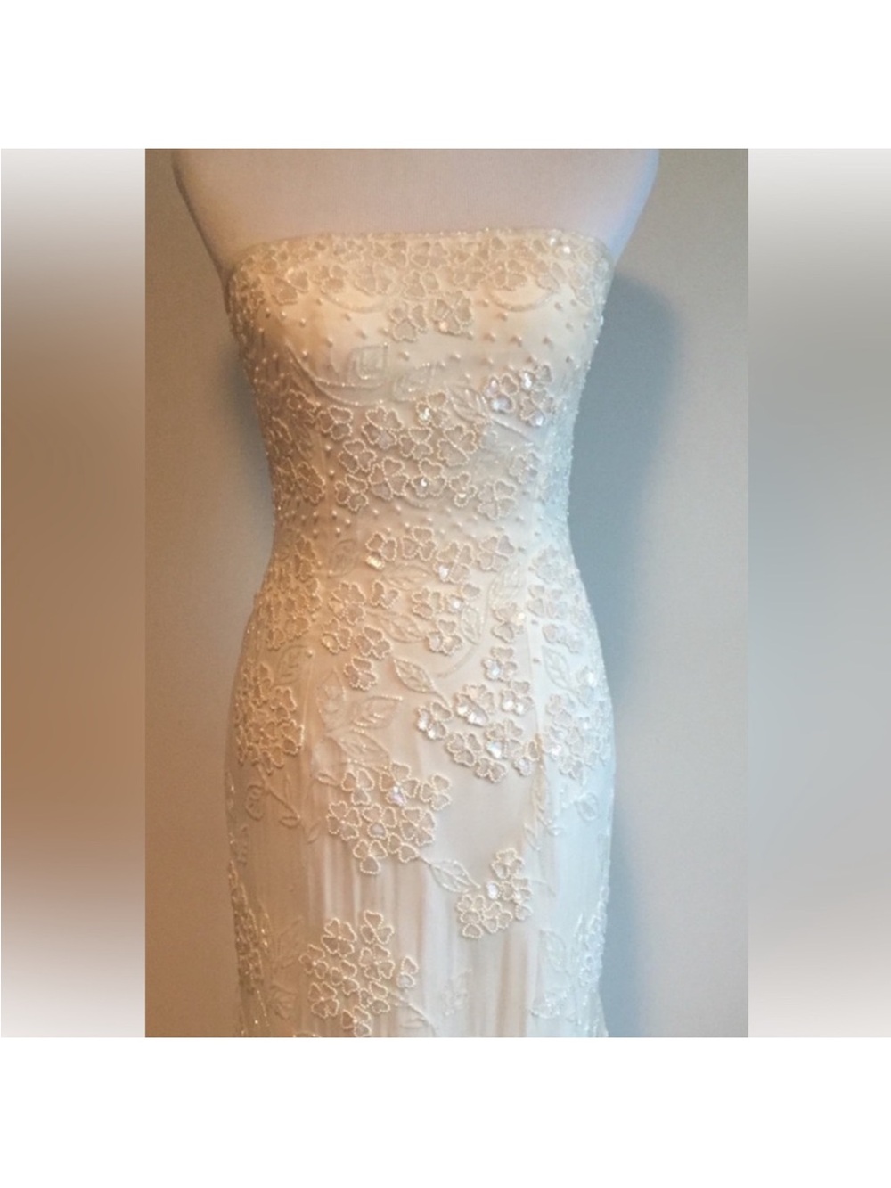 Vintage 100% Silk Beaded Dress Vintage Silk Dress Vintage Beaded Deess Wedding - Picture 5 of 16